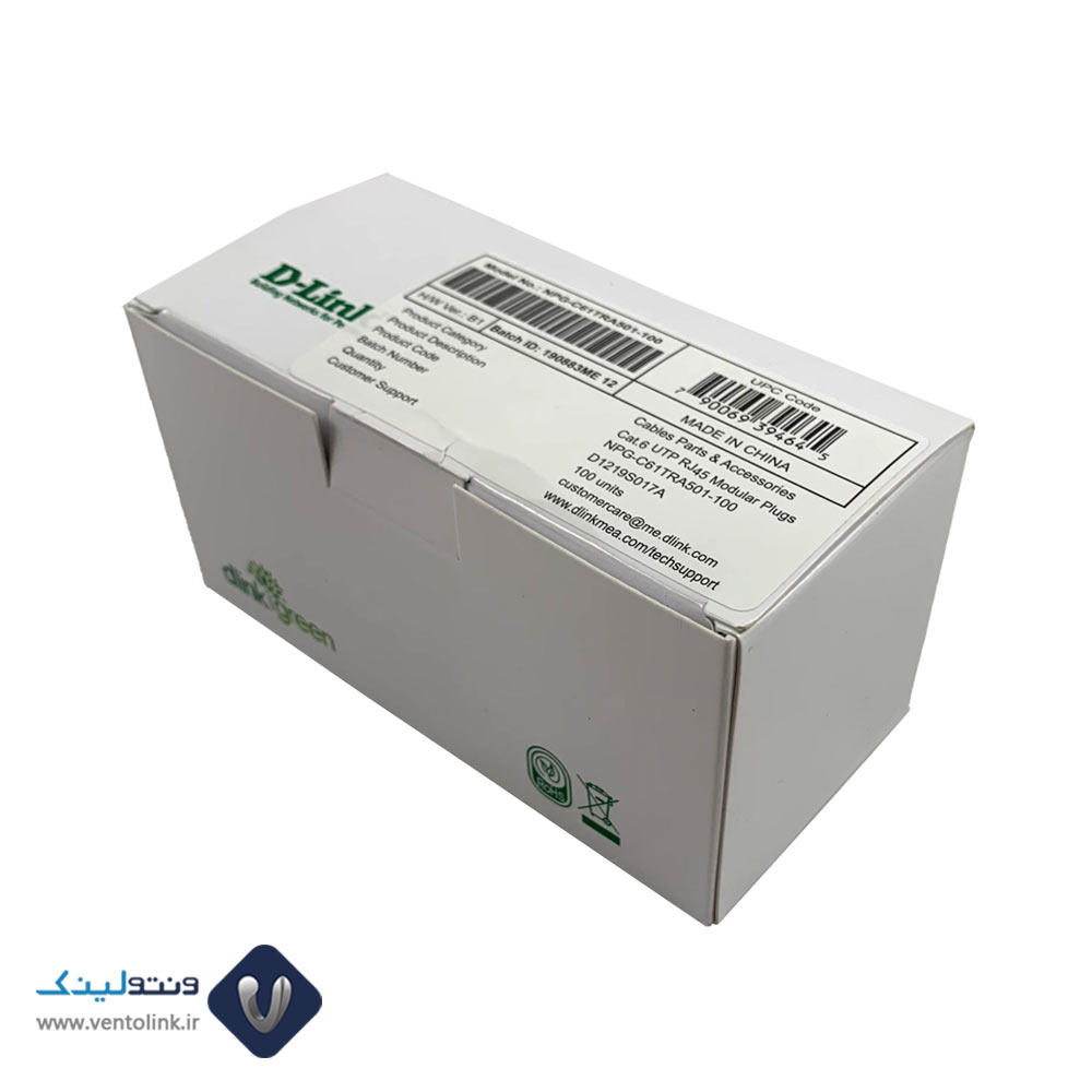 سوکت شبکه دی لینک Cat6 UTP بسته 100 عددی